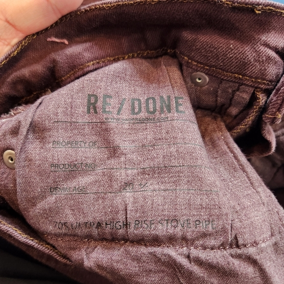 Re/Done 90's High Rise Loose Wine Dipped Size 26 - Picture 9 of 9